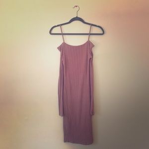 Long sleeve + Spaghetti strap dress